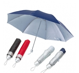 Ομπρέλα βροχής σπαστή με ασημί επένδυση