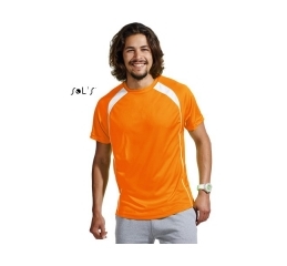 Μπλουζάκια t-shirt MATCH δίχρωμο με ρεγκλάν μανίκια